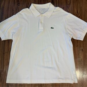 Lacoste Men's White Polo Shirt Size XL